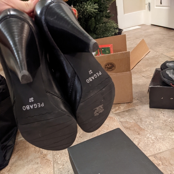 Stunning vintage Pegabo black leather heels women size 7 - Picture 5 of 5